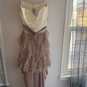 Elegant Debs High Low Dress with Sparkle Detail